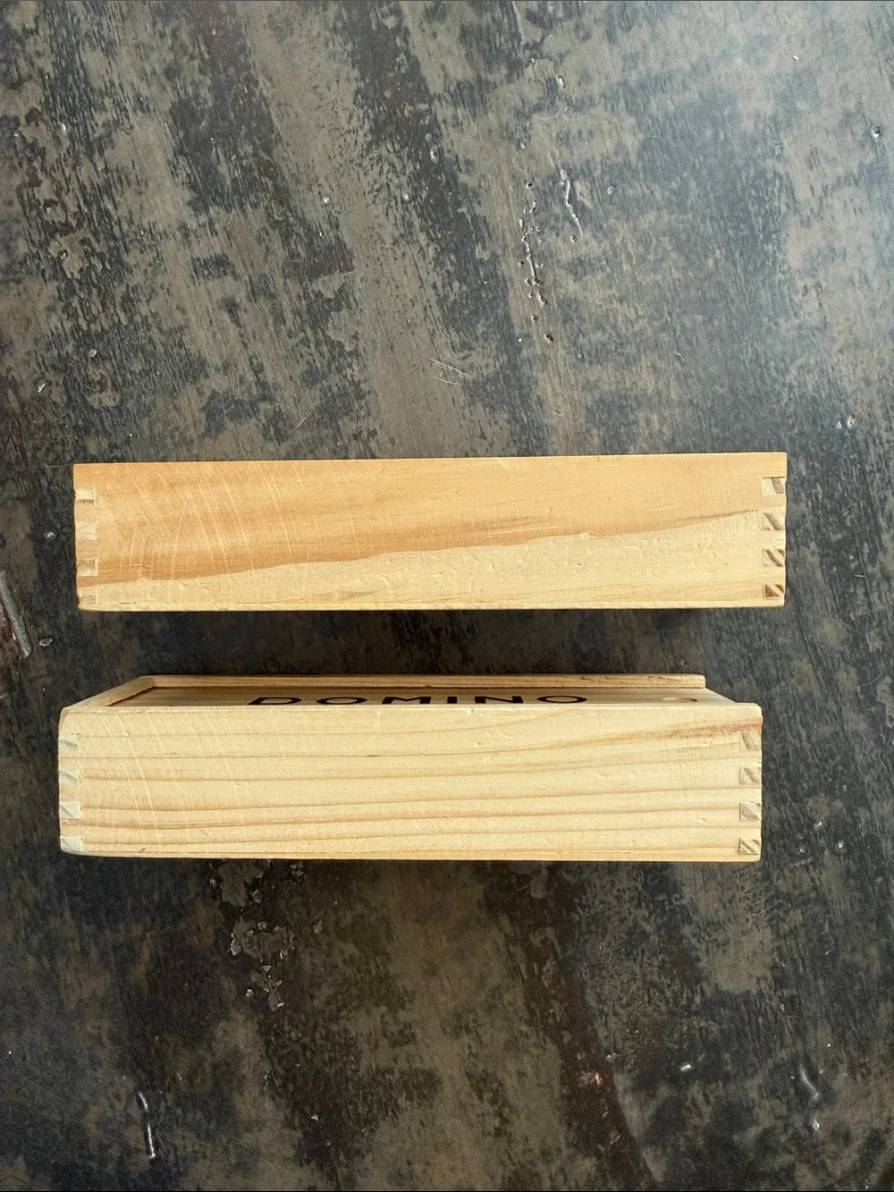 2 Sets Vintage Wooden Dominos  Natural Wood with Black Lettering Dragon Themed